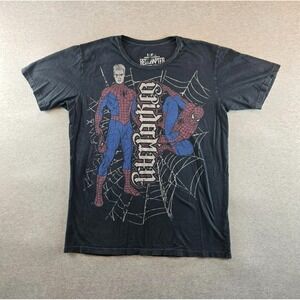 Spiderman Marvel x Red Chapter T Shirt Mens XL‎ Black Graphic Peter Parker Y2K